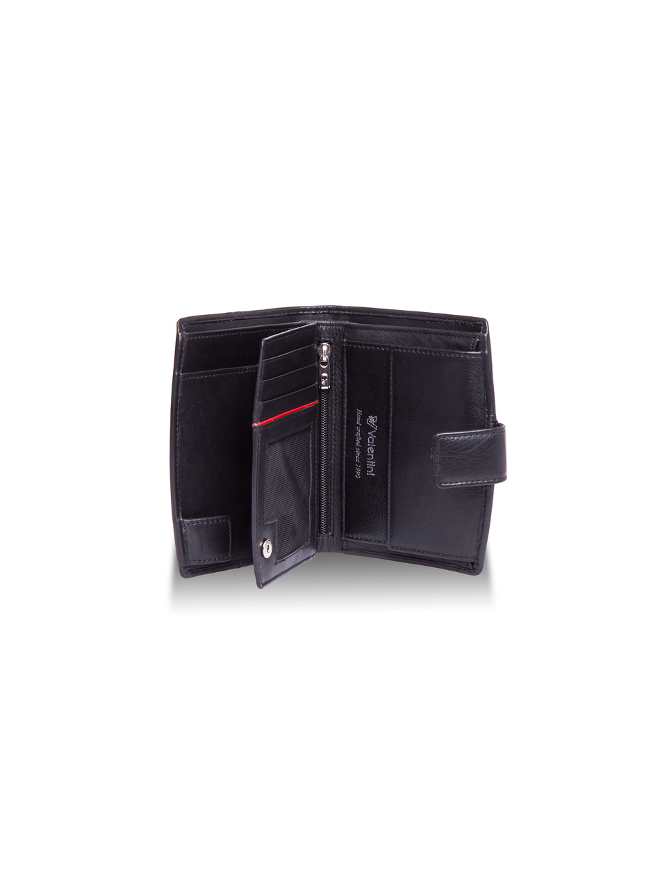 Damski portfel Valentini Black & Red Diamond 297 czarny