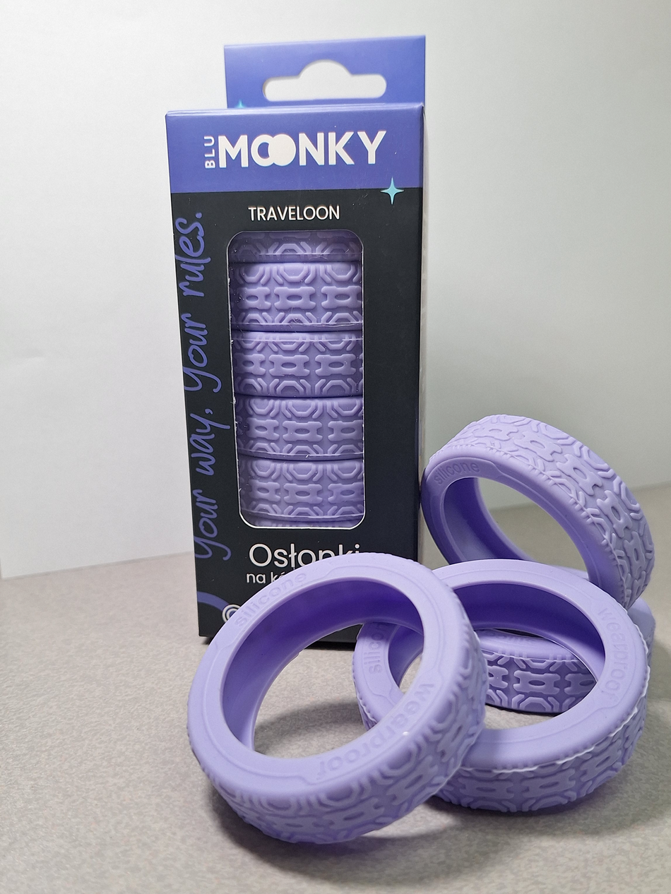 Ochraniacze silikonowe na kółka walizki BLU MOONKY Violet Gravity