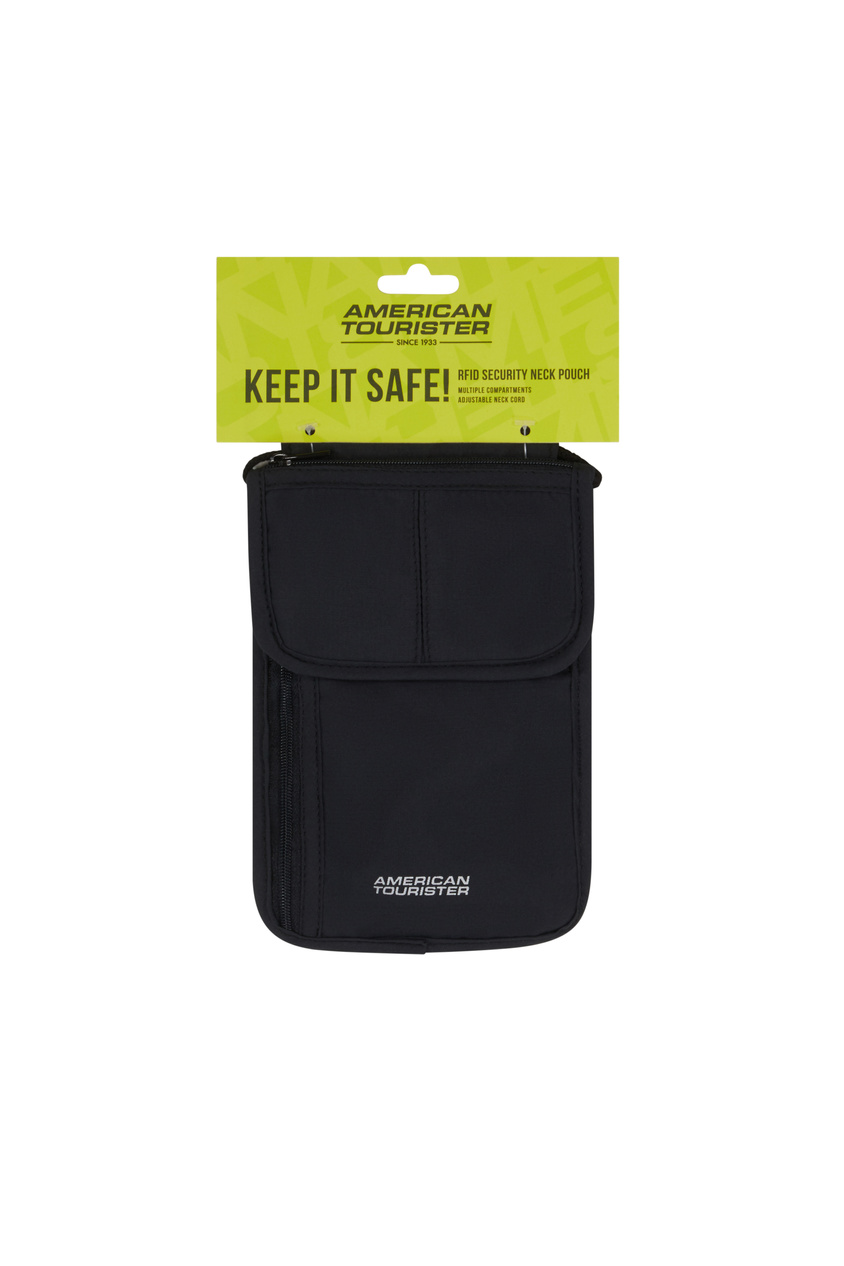 Saszetka na szyję z RFID American Tourister Black