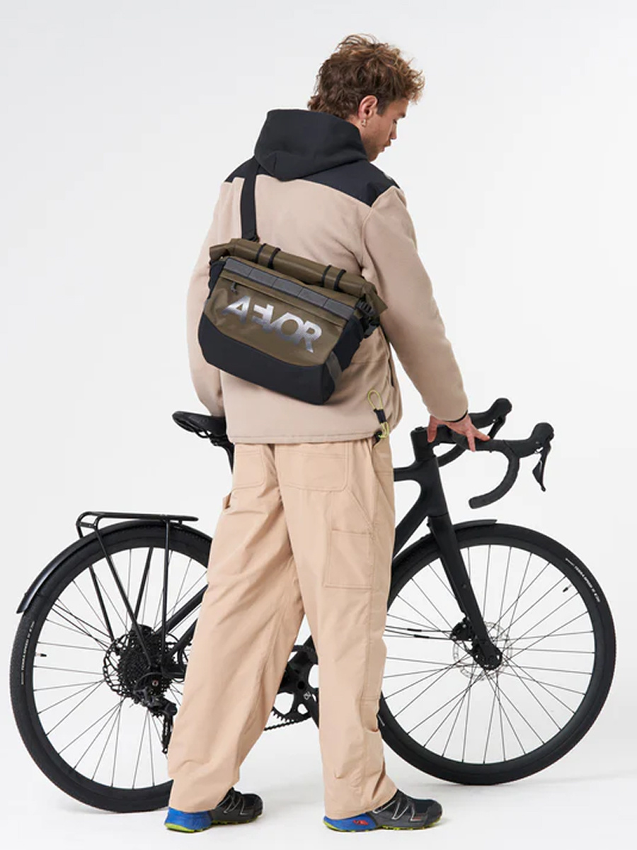 Torba rowerowa 3w1 AEVOR Triple Bike Bag Proof Olive Gold