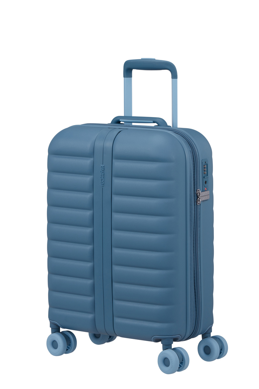 Walizka kabinowa American Tourister Neovibe 55cm powiększana Steel Blue