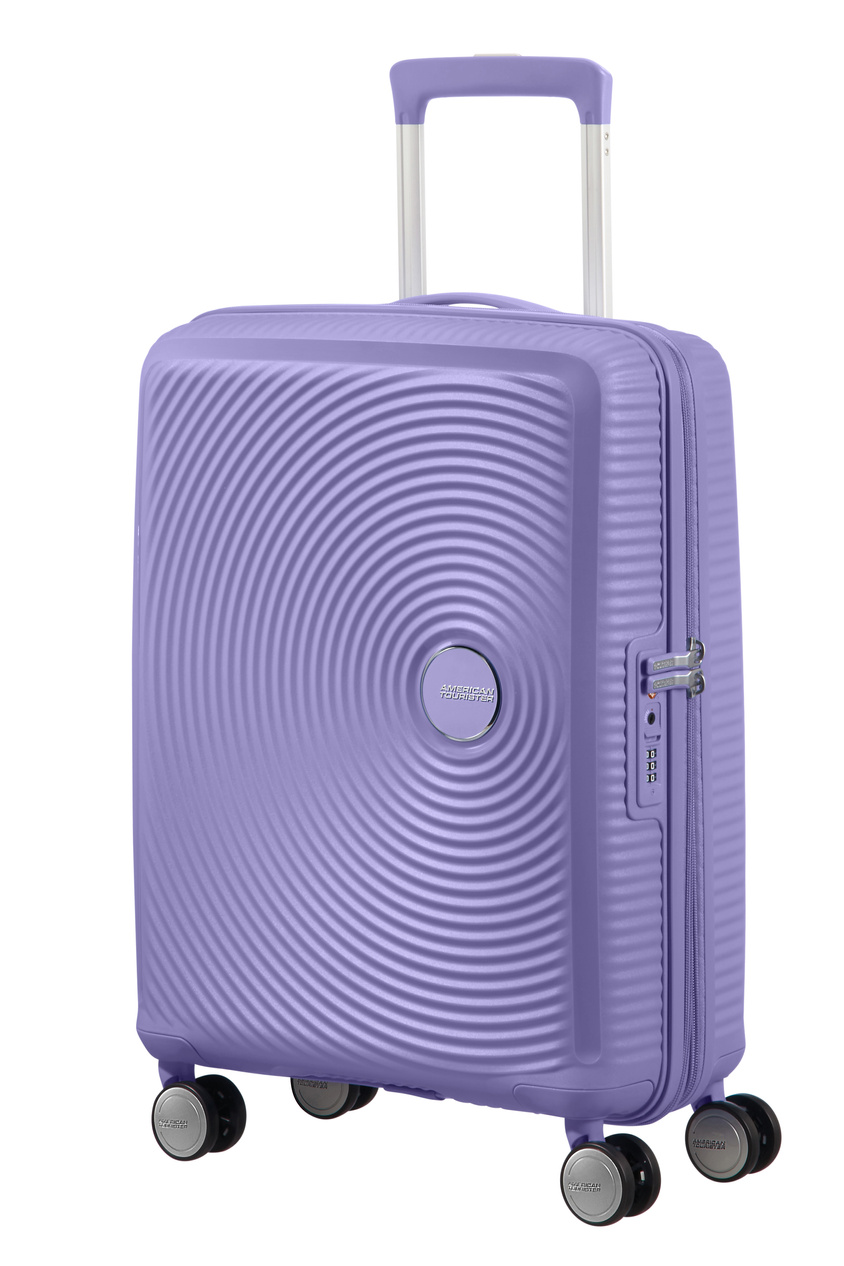 Walizka kabinowa American Tourister Soundbox 55cm powiększana Lavender